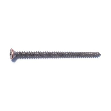 Midwest Fastener Wood Screw, #9, 3 in, Venetian Bronze Steel Flat Head Phillips Drive, 8 PK 79297